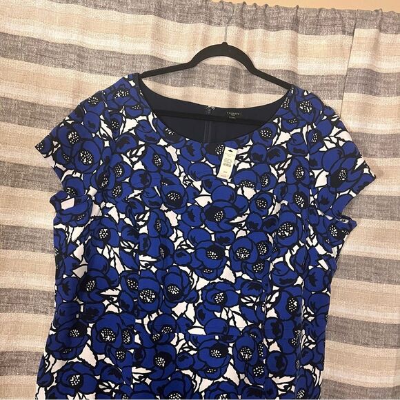 Talbots Blue And White Floral Dress Size 22W - Picture 3 of 11